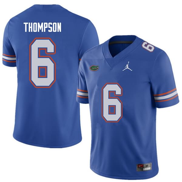 Men's NCAA Florida Gators Deonte Thompson #6 Stitched Authentic Jordan Brand Royal College Football Jersey DGN3765JY